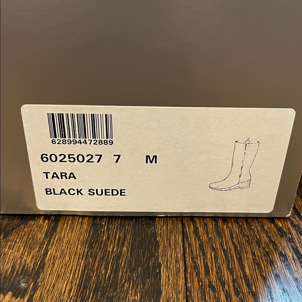 La CANADIENNE Women’s Black Suede Tara wedge knee high boots brand new size 7 - Picture 6 of 6